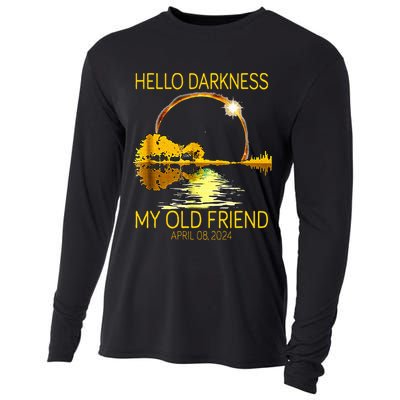 Hello Darkness My Old Friend Funny 2024 Solar Eclipse 4.8.24 Cooling Performance Long Sleeve Crew