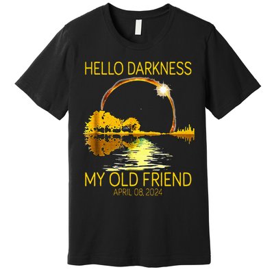 Hello Darkness My Old Friend Funny 2024 Solar Eclipse 4.8.24 Premium T-Shirt