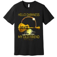 Hello Darkness My Old Friend Funny 2024 Solar Eclipse 4.8.24 Premium T-Shirt