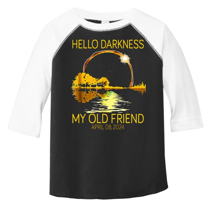 Hello Darkness My Old Friend Funny 2024 Solar Eclipse 4.8.24 Toddler Fine Jersey T-Shirt