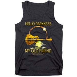 Hello Darkness My Old Friend Funny 2024 Solar Eclipse 4.8.24 Tank Top