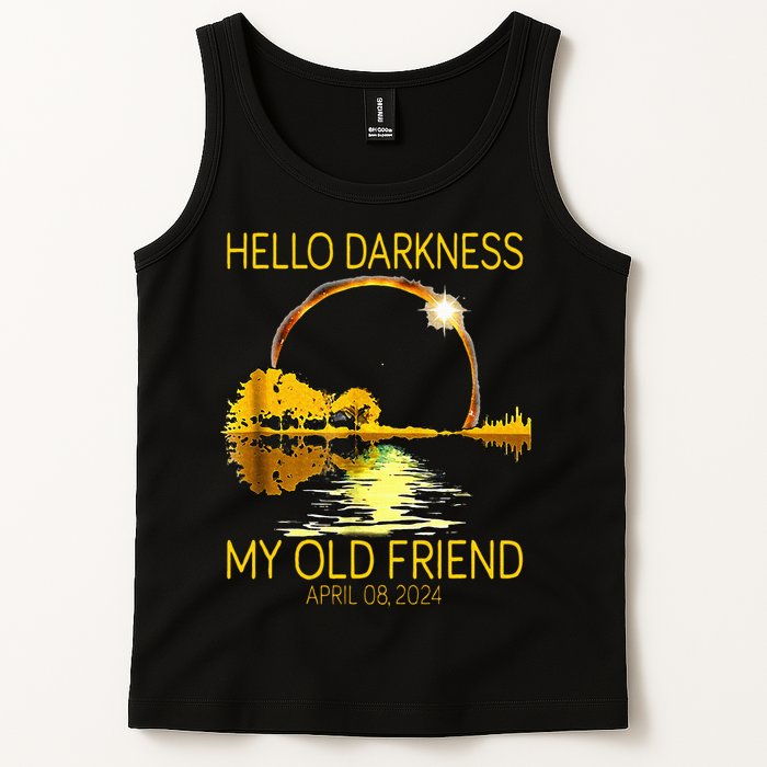 Hello Darkness My Old Friend Funny 2024 Solar Eclipse 4.8.24 Tank Top