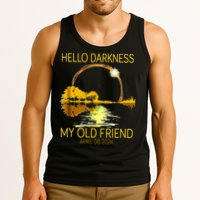 Hello Darkness My Old Friend Funny 2024 Solar Eclipse 4.8.24 Tank Top