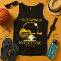 Hello Darkness My Old Friend Funny 2024 Solar Eclipse 4.8.24 Tank Top