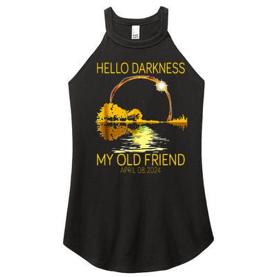 Hello Darkness My Old Friend Funny 2024 Solar Eclipse 4.8.24 Women’s Perfect Tri Rocker Tank