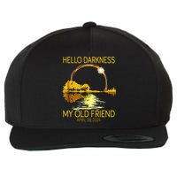 Hello Darkness My Old Friend Funny 2024 Solar Eclipse 4.8.24 Wool Snapback Cap