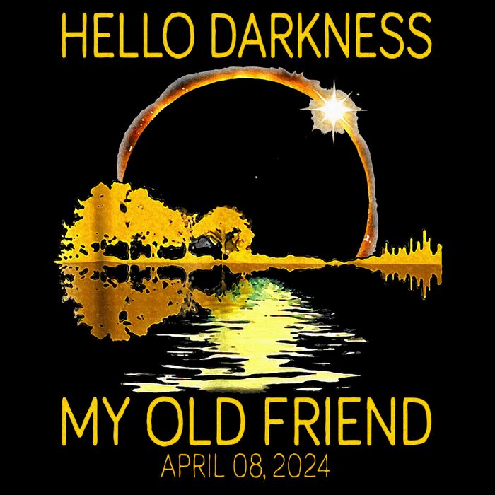 Hello Darkness My Old Friend Funny 2024 Solar Eclipse 4.8.24 Wool Snapback Cap
