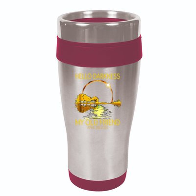 Hello Darkness My Old Friend Funny 2024 Solar Eclipse 4.8.24 16oz Travel Tumbler