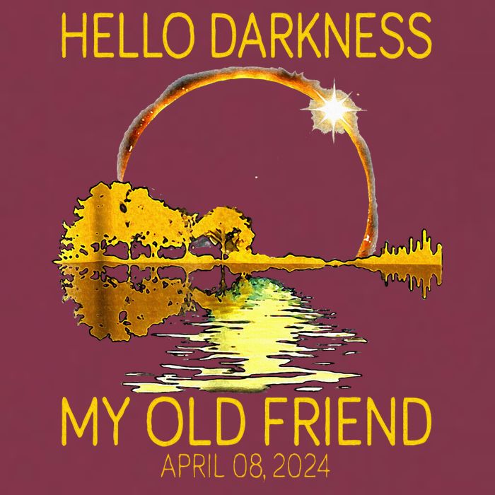 Hello Darkness My Old Friend Funny 2024 Solar Eclipse 4.8.24 16oz Travel Tumbler