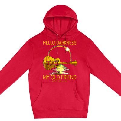 Hello Darkness My Old Friend Funny 2024 Solar Eclipse 4.8.24 Premium Pullover Hoodie