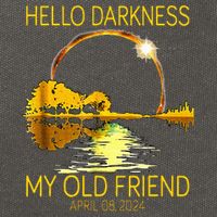 Hello Darkness My Old Friend Funny 2024 Solar Eclipse 4.8.24 Cotton Canvas Backpack