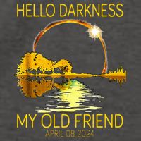 Hello Darkness My Old Friend Funny 2024 Solar Eclipse 4.8.24 Vector Backpack