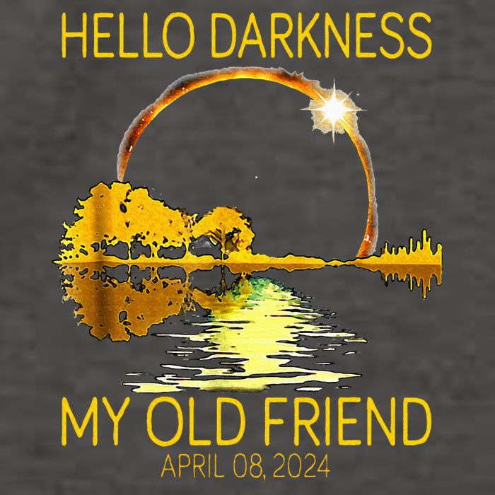 Hello Darkness My Old Friend Funny 2024 Solar Eclipse 4.8.24 Vector Backpack