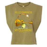 Hello Darkness My Old Friend Funny 2024 Solar Eclipse 4.8.24 Garment-Dyed Women's Muscle Tee