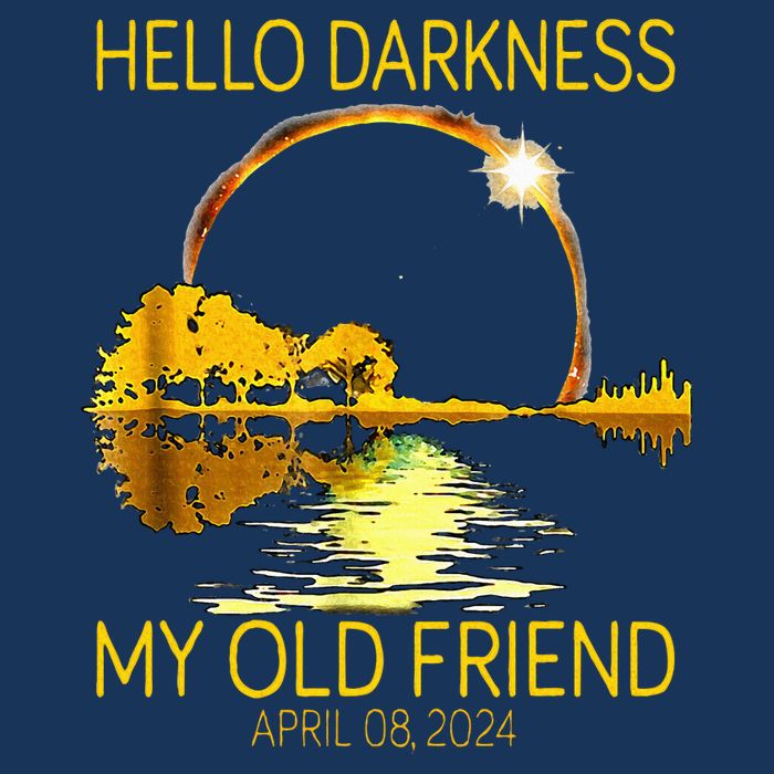Hello Darkness My Old Friend Funny 2024 Solar Eclipse 4.8.24 Infant Baby Jersey Bodysuit