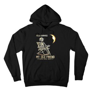 Hello Darkness My Old Friend Funny Skeleton Solar Eclipse Hoodie