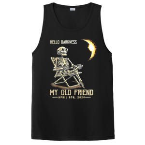 Hello Darkness My Old Friend Funny Skeleton Solar Eclipse PosiCharge Competitor Tank