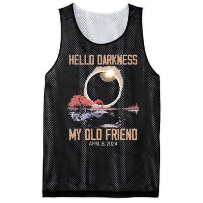 Hello Darkness My Old Friend Solar Eclipse April 08 2024 Mesh Reversible Basketball Jersey Tank