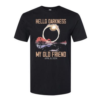 Hello Darkness My Old Friend Solar Eclipse April 08 2024 Softstyle CVC T-Shirt