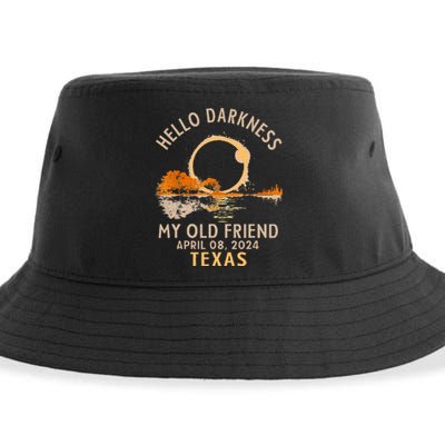 Hello Darkness My Old Friend Total Solar Eclipse 2024 Texas Sustainable Bucket Hat