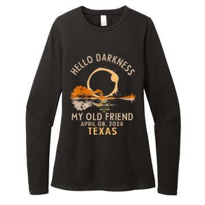 Hello Darkness My Old Friend Total Solar Eclipse 2024 Texas Womens CVC Long Sleeve Shirt