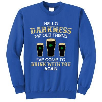 Hello Darkness My Old friend Irish Shamrock Beer Day Sweatshirt