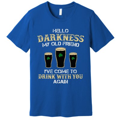 Hello Darkness My Old friend Irish Shamrock Beer Day Premium T-Shirt