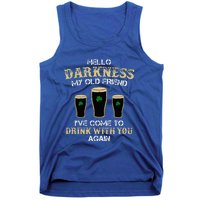 Hello Darkness My Old friend Irish Shamrock Beer Day Tank Top