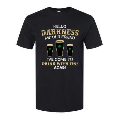 Hello Darkness My Old friend Irish Shamrock Beer Day Softstyle® CVC T-Shirt