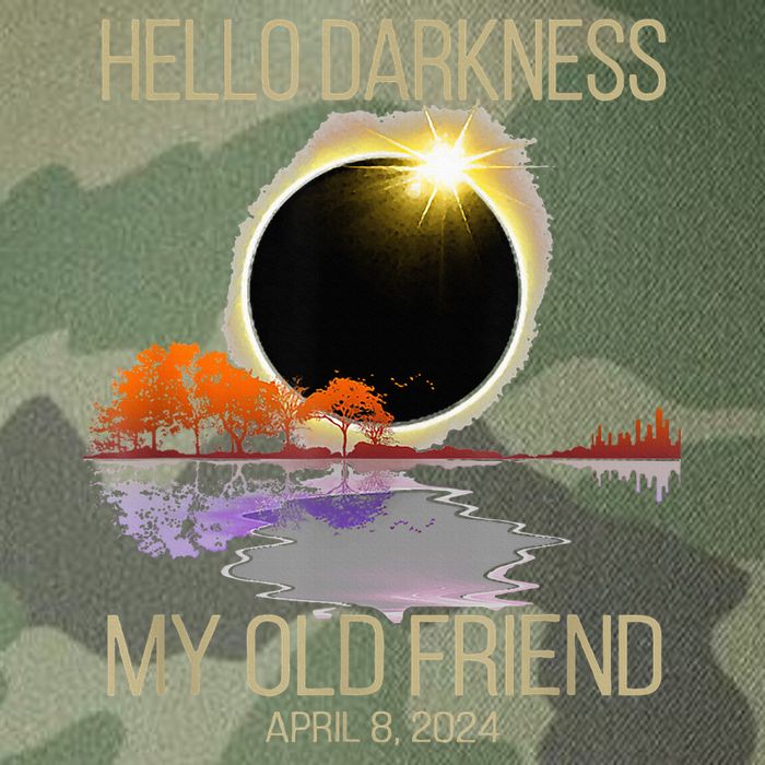Hello Darkness My Old Friend Solar Eclipse April 08 2024 Legacy Tie Dye Trucker Hat
