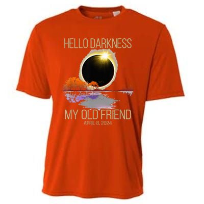 Hello Darkness My Old Friend Solar Eclipse April 08 2024 Cooling Performance Crew T-Shirt