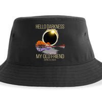 Hello Darkness My Old Friend Solar Eclipse April 08 2024 Sustainable Bucket Hat