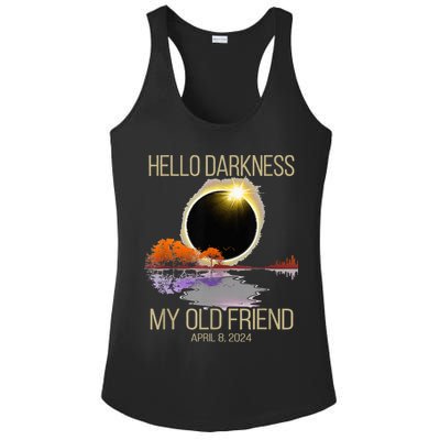 Hello Darkness My Old Friend Solar Eclipse April 08 2024 Ladies PosiCharge Competitor Racerback Tank