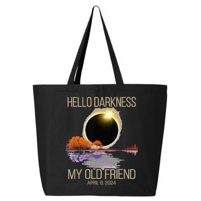 Hello Darkness My Old Friend Solar Eclipse April 08 2024 25L Jumbo Tote