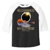 Hello Darkness My Old Friend Solar Eclipse April 08 2024 Toddler Fine Jersey T-Shirt