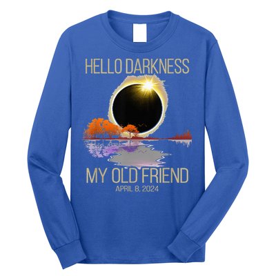 Hello Darkness My Old Friend Solar Eclipse April 08 2024 Long Sleeve Shirt