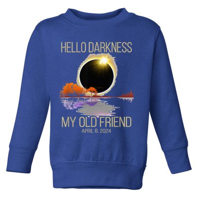 Hello Darkness My Old Friend Solar Eclipse April 08 2024 Toddler Sweatshirt
