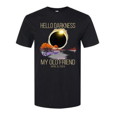 Hello Darkness My Old Friend Solar Eclipse April 08 2024 Softstyle CVC T-Shirt