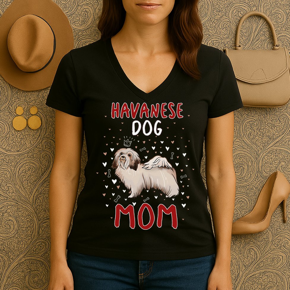 Havanese Dog Mom Funny Havanese Owner Quote For Women Women's V-Neck T-Shirt