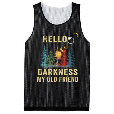 Hello Darkness My Old Friend Solar Eclipse April 08 2024 Mesh Reversible Basketball Jersey Tank