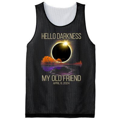 Hello Darkness My Old Friend Solar Eclipse April 08 2024 Mesh Reversible Basketball Jersey Tank