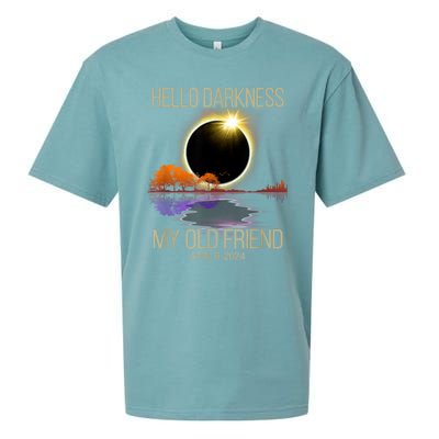 Hello Darkness My Old Friend Solar Eclipse April 08 2024 Sueded Cloud Jersey T-Shirt