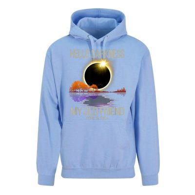 Hello Darkness My Old Friend Solar Eclipse April 08 2024 Unisex Surf Hoodie