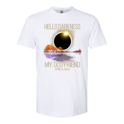 Hello Darkness My Old Friend Solar Eclipse April 08 2024 Softstyle® CVC T-Shirt