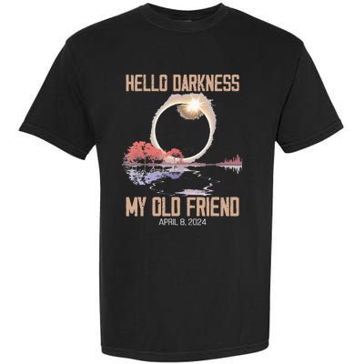 Hello Darkness My Old Friend Solar Eclipse April 08 2024 Garment-Dyed Heavyweight T-Shirt