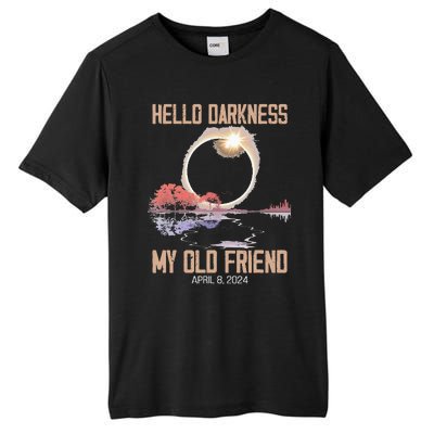 Hello Darkness My Old Friend Solar Eclipse April 08 2024 Tall Fusion ChromaSoft Performance T-Shirt