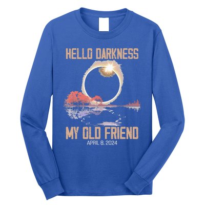 Hello Darkness My Old Friend Solar Eclipse April 08 2024 Long Sleeve Shirt