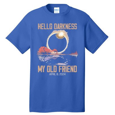 Hello Darkness My Old Friend Solar Eclipse April 08 2024 Tall T-Shirt