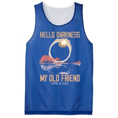 Hello Darkness My Old Friend Solar Eclipse April 08 2024 Mesh Reversible Basketball Jersey Tank