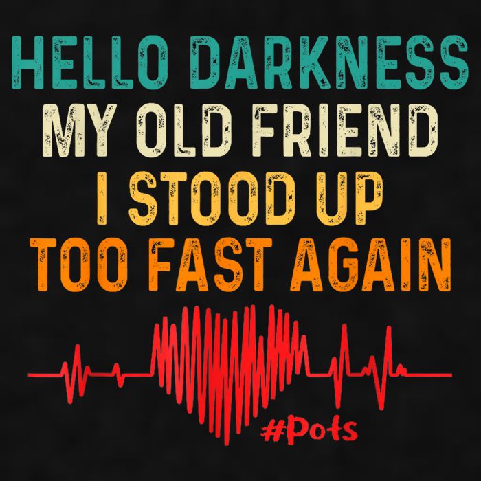 Hello Darkness My Old Friend I Stood Up Too Fast Again Pots Ladies PosiCharge Tri-Blend Wicking Tank
